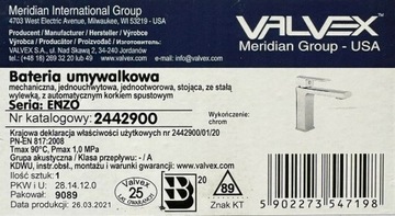 VALVEX POLSKA душ + смеситель для умывальника + НАБОР для душа CUBIC