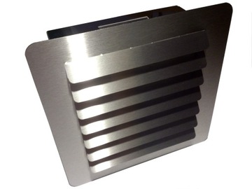 Kratka wentylacyjna żaluz nierdz siatka 80x80 mm