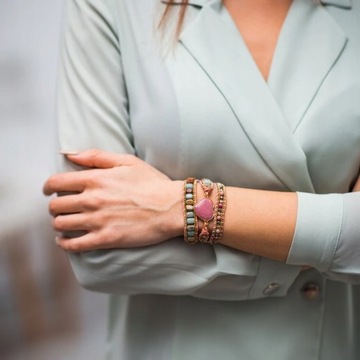 Pure Love Rhodonite Wrap Bracelet