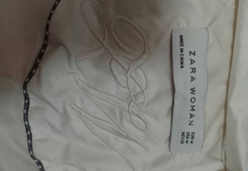 (38/M) ZARA/ Bogato zdobiona, biała kurtka z Madrytu