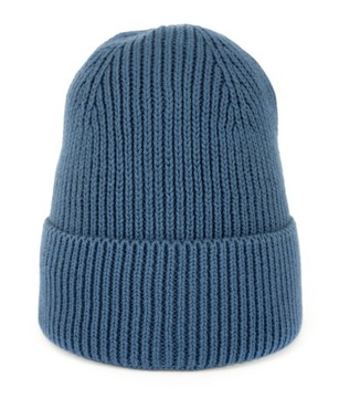 Czapka Zimowa Damska Męska Beanie Podwijana Uniwersalna Casualowa Jesienna