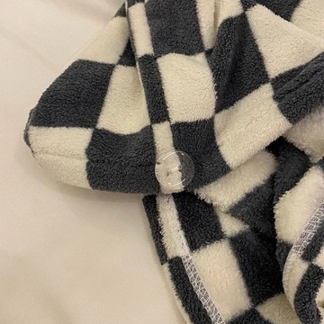 Ręcznik kąpielowy w kratę w szachownicę Duże ręczniki przyjazne dla