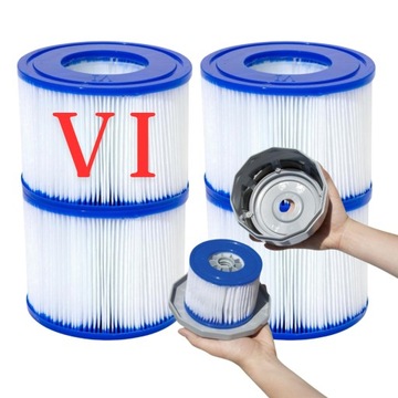 4 x Filtr filtry do pompy sztuki Bestway 60311 Lay Z Spa