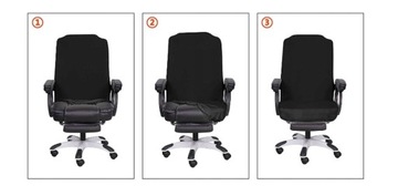 ЧЕХОЛ ДЛЯ ВРАЩАЮЩЕГОСЯ ОФИСНОГО КРЕСЛА, ПОВОРОТНЫЙ ОФИСНЫЙ СТУЛ, ЧЕРНЫЙ L ВЕЛОР