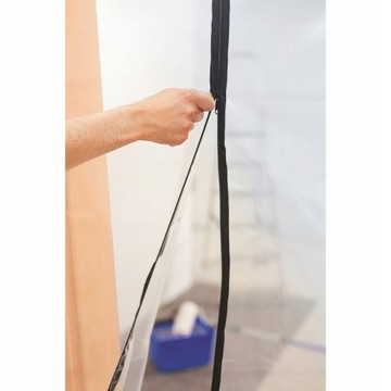 DRZWI , FOLIA PRZECIWPYŁOWA Z ZAMKIEM ,TAŚMĄ