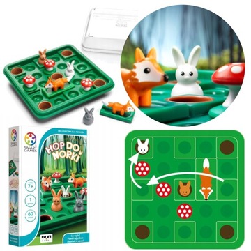 Gra logiczna smart games planszowa dla dzieci IUVI Games Hop do norki 7 l+