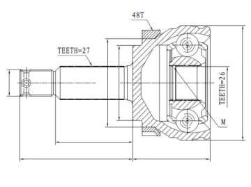 НАРУЖНЫЙ ШАРНИР TUCSON SPORTAGE 2.0CRDI 04-