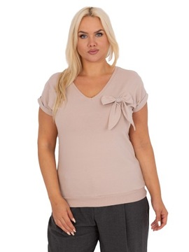 Stylowa Modna BLUZKA PLUS SIZE kobieca z KOKARDĄ
