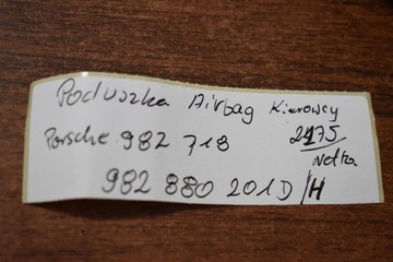 IDEALNI ULOŽENÍ AIRBAG ŘIDIČE PORSCHE 982 718 1