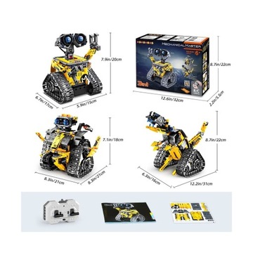 INTERAKTYWNA I EDUKACYJNA ZABAWKA ROBOTA, ZDALNIE STEROWANY ROBOT 3 W 1