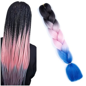 Синтетические волосы для косичек омбре красочные косички полоса 120 см