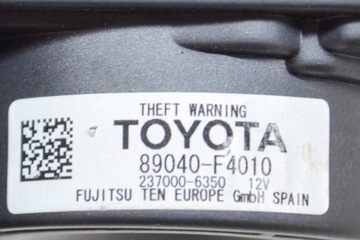 TOYOTA C-HR AX10 1.8 HYBRIDNÍ ALARM KLAKSON SIRÉNA 89040-F4010 237000-6350