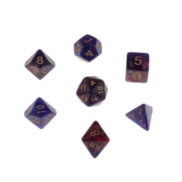 Набор из 14 многогранных кубиков для ролевой игры DND.