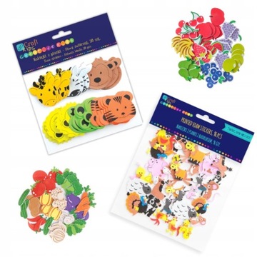 НАБОР ПЕННЫХ НАКЛЕЙКОВ «ЖИВОТНЫЕ» 38 шт., ПРОЧНЫЕ