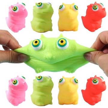 12x GNIOTEK SMOK PIANKOWY ANTYSTRESOWY DINOZAUR SENSORYCZNY KOLOR PRANK