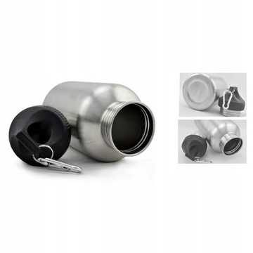 Спортивная бутылка для воды емкостью 2 литра из стали.