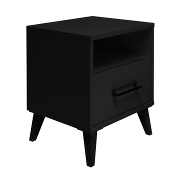 ХИТ Прикроватная тумбочка с ящиком LED освещение Прикроватная тумбочка в сложенном виде ДУБ ВОТАН