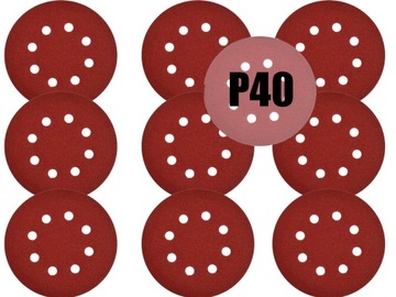Papier ścierny rzep na dysk 125mm P40 10szt.