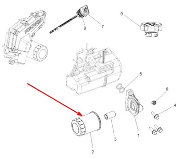 Масляный фильтр двигателя Polaris 2540086 Ace