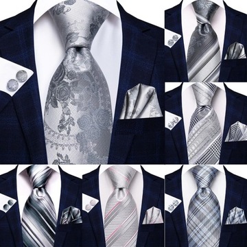 New Design Floral Silver Grey 2022 New Fashion Brand Tie for Men Wedding