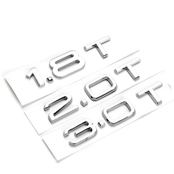 1.8T 2.0T 3.0T PLASTOVÁ NÁLEPKA NA KUFR 11X2.3CM AUDI A1 A3 A4 A5