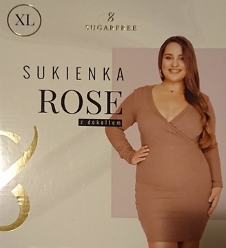 Sukienka ROSE z guzikami dopasowana Sugarfree L