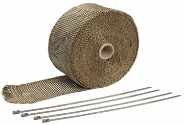 BANDAŻ TERMICZNY TYTANOWY + OPASKI 10-METRÓW TAŚMA KOLEKTORA WYDECH EPMAN