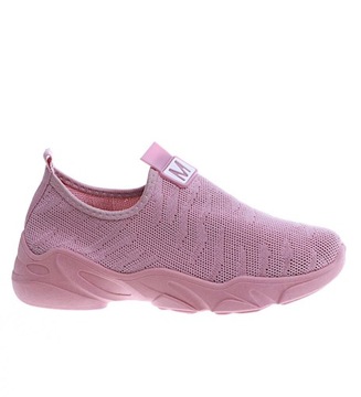 Wsuwane damskie buty sportowe różowe sneakersy trampki 13456 38