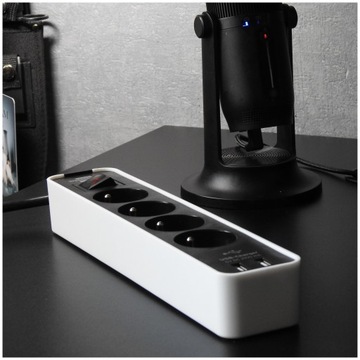 Удлинительный кабель Удлинитель питания 4Gn 2xUSB Кабель 1,5 м Сертификат CE Набор из 2 шт.