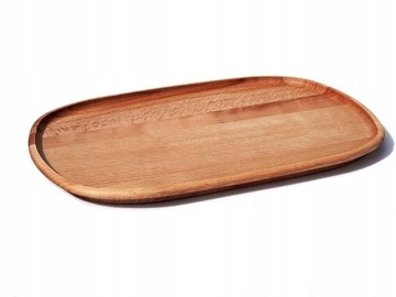 DREWNIANY TALERZ PATERA OWALNA TACA DO KUCHNI 25cm