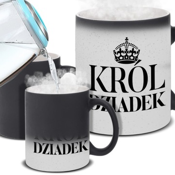 KUBEK MAGICZNY Prezent KRÓL DZIADEK Wiele WZORÓW