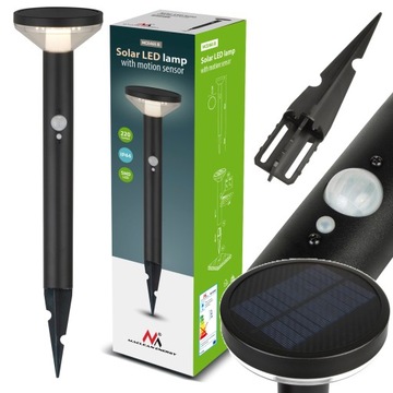 SOLARNA LAMPA LED OGRODOWA Z CZUJNIKIEM WBIJANA