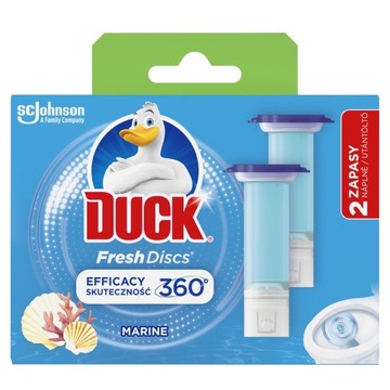 DUCK FRESH DISCS ZAPAS KRĄŻKÓW ŻELOWYCH DO TOALETY 2X36ML MARINE MORSKI