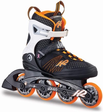 K2 ALEXIS 80, rolki damskie, czarno-pomarańczowe, 38