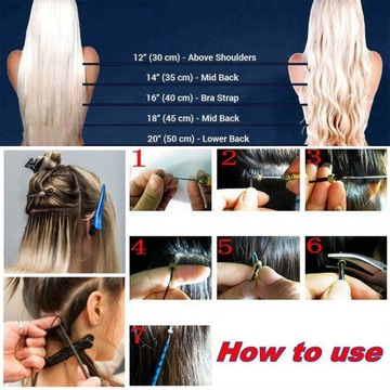 НАНО КОЛЬЦА 40 СМ натуральные волосы НАНО КОЛЬЦА Красный