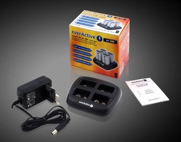 Зарядное устройство everActive NC-109 +4 аккумулятора 6F22 9В