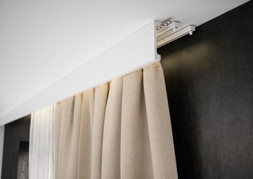 Szyna aluminiowa pojedyncza czarna komplet ZS-300cm szyna sufitowa Creativa