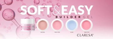 CLARESA SOFT & EASY BUILDER GEL СТРОИТЕЛЬНЫЙ ГЕЛЬ С Тиксотропией МОЛОЧНО-РОЗОВЫЙ 45G