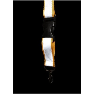 Świecąca w ciemności smycz na szyję do telefonu kluczy żółta Z ODBLASKIEM