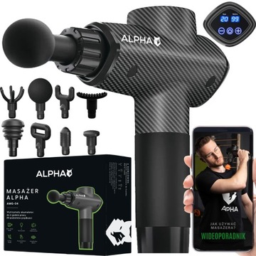 PISTOLET DO MASAŻU MASAŻER DO PLECÓW CIAŁA MASSAGE GUN PRO ALPHA