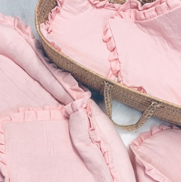 Rożek becik otulacz niemowlęcy muślinowy 75x75 cm