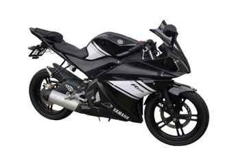 Наклейки Yamaha YZF R125 шпон 2009 ЧЕРНЫЕ