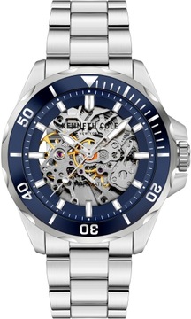 Zegarek męski KENNETH COLE KCWGL2104302 granatowy klasyczny skeleton