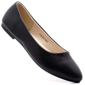 BALERINY KLASYCZNE BUTY DAMSKIE WKŁ. SKÓRA 7641 37