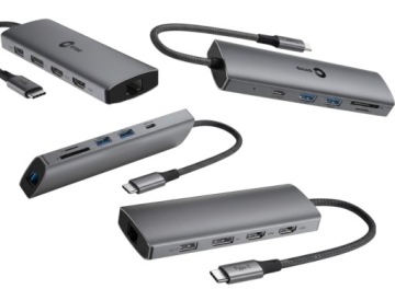 Více portů a nabíjení jedním kabelem Usb-c 100W Hub Lenovo 2 monitory