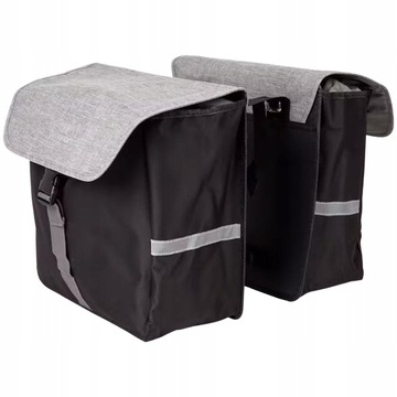 TORBA ROWEROWA NA BAGAŻNIK PODWÓJNA WODOODPORNA 40l 36x34x17cm