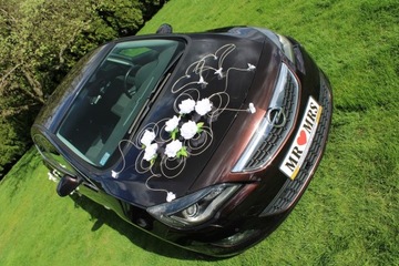 Украшение машины розы БЕЛЫЕ, украшение машины на свадьбу 24Ч