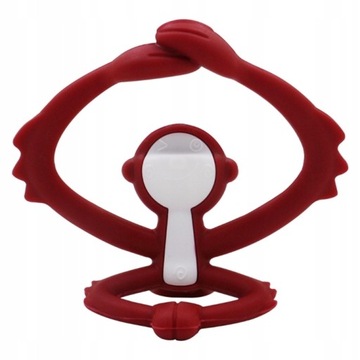 MOMBELLA GRYZAK ZABAWKA MAŁPKA CHIMNEY RED