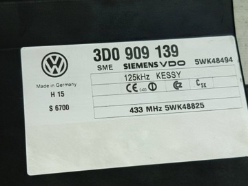 MODUL ŘÍZENÍ KESSY VW PHAETON TOUAREG I 7L 3D0909139