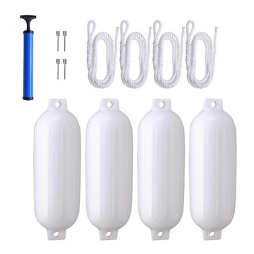 4x Zderzaki do błotników łodzi Ochrona tarczy w kolorze białym